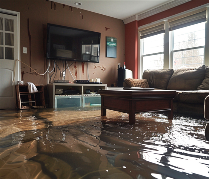 Flooded house